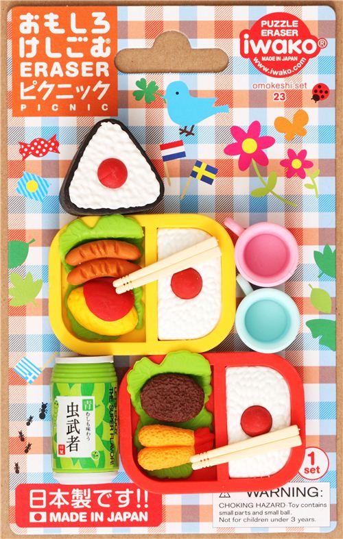 Picnic food Iwako erasers set 8 pieces from Japan Food Eraser