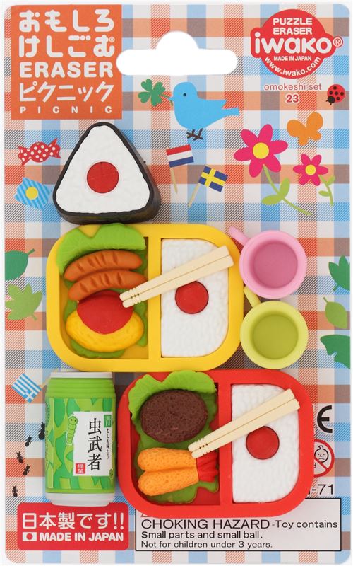 Picnic food Iwako erasers set 8 pieces from Japan Food Eraser