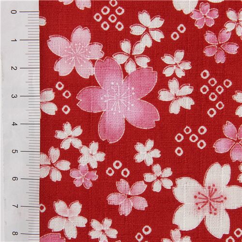 Blossomsbamboo Red On Pattern Photo Box In Cherry Matching Japanese Satin  Album, Binders & Folders