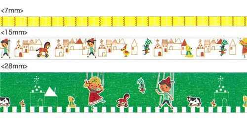 set nastri adesivi Washi Pinocchio case giocattoli 3pz Shinzi Katoh 3