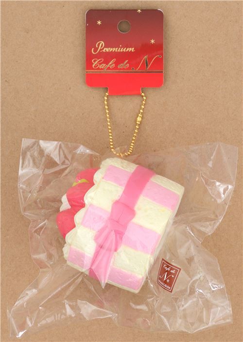 Premium Cafe De N Light Cream Color Pink Charlotte Cake Squishy Charm Kawaii Modes4u