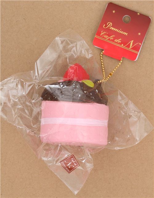 Premium Cafe de N pinker dunkelbrauner Mont Blanc Kuchen Squishy Anhänger 5