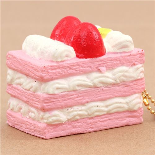 Premium Cafe de N pink light cream mille-feuille pastry squishy charm ...