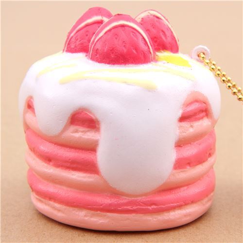 Premium Cafe de N pink pancake white sauce squishy charm kawaii - modeS4u