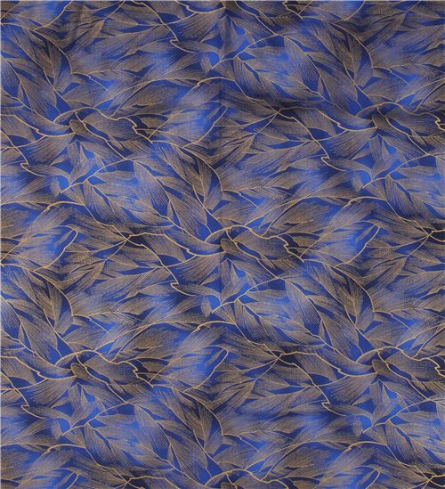 Quilt Gate fabric in dark blue with lines and metallic embellishment