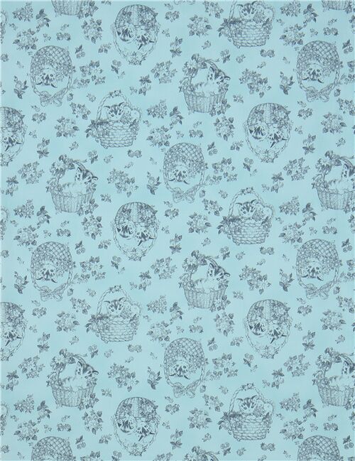 Quilt Gate Vintage Kitten Toile De Jouy Fabric In Blue Modes4u Quilt Gate Vintage Kitten Toile De Jouy Fabric In Blue Modes4u