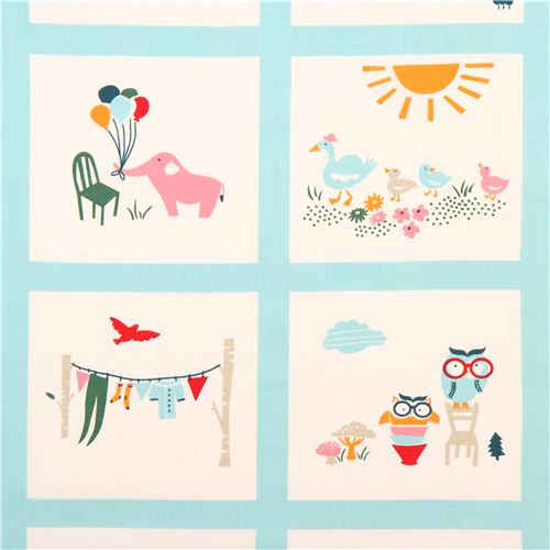 Quilt forest animal birch organic fabric Everyday Party 1