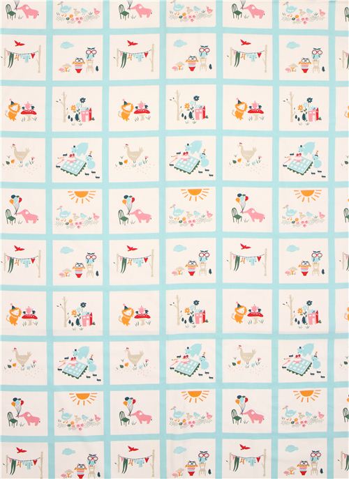 Quilt forest animal birch organic fabric Everyday Party 2