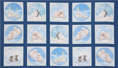 Tissu A Panneaux Quilting Treasures Avec Des Bebes Animaux En Hiver Modes4u