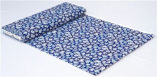Quilting Treasures blue and white cherry blossom fabric - modeS4u