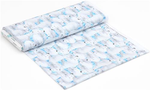 Fat Quarter (50 x 54 cm) - Quilting Treasures blue polar bear fabric 5