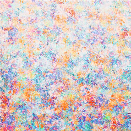 Quilting Treasures colorful floral print on USA cotton fabric modeS4u