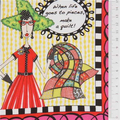 Quilting Treasures sewing panel fabric modeS4u