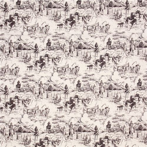 Rancho Toile ranch Cowboy fabric Alexander Henry Santa Fe 2