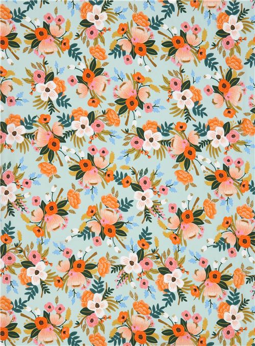 Rayon fabric by Cotton and Steel with flowers Fabric by Cotton + Steel