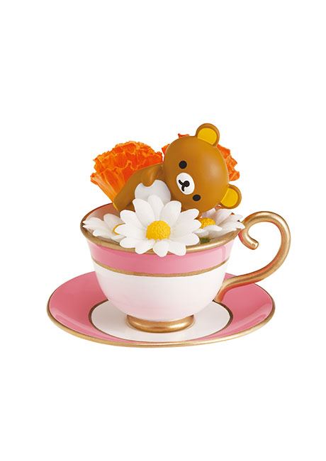Rilakkuma Flower Tea Cup BOX Item 1 BOX = 6pieces all 6 types JAPAN F//S RE-MENT