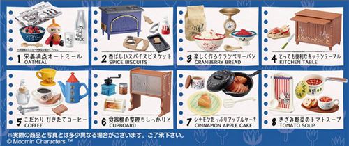 Re Ment Miniature Moomin House S Kitchen Full Set Of 8 Pieces Dolls Bears Dollhouse Miniatures