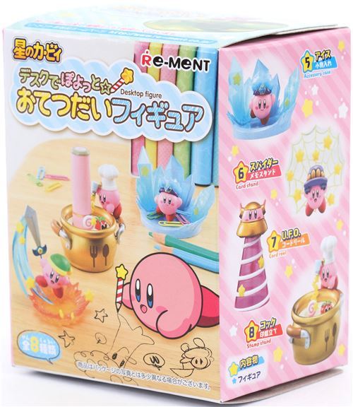 Kirby Super Star Mini Figure Desk Top Usefull FIgure Rubber Stand  Japan Re-ment