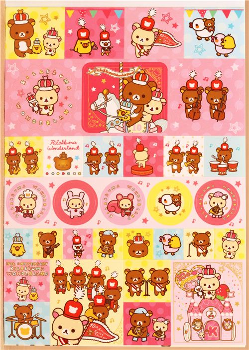 Rilakkuma Wonderland bear parade marching band note pad modeS4u