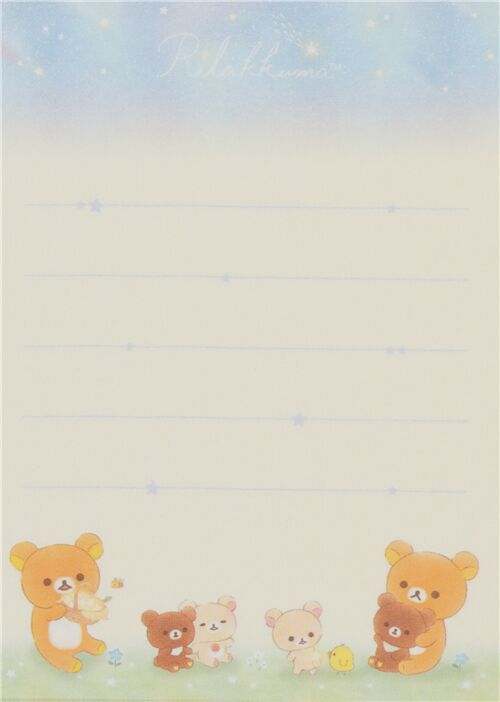 Rilakkuma and friends mini memo pad with forest by San-X 4