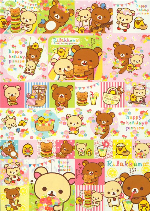 Rilakkuma bear Memo Pad picnic & burgers - modeS4u