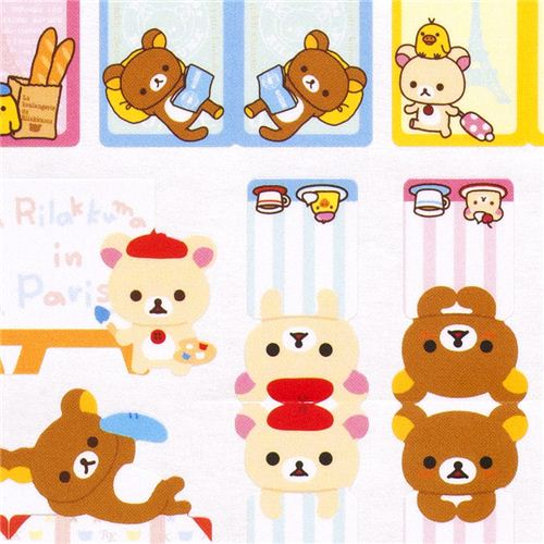 Rilakkuma bear Post-it bookmark France Eiffel Tower - Sticky Notes - Stickers - Stationery ...