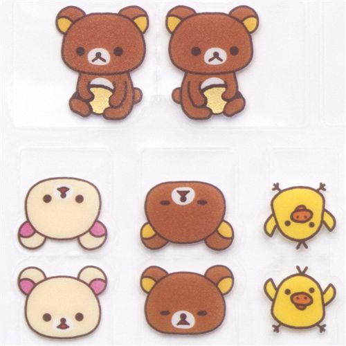 Rilakkuma bear Post-it bookmark stickers with friends - modeS4u