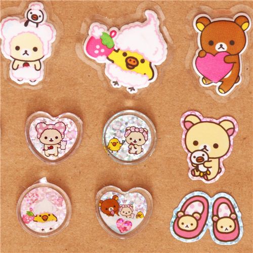 Rilakkuma Bear Bathing Foam Sticker Sack Flake Sticker Box ModeS4u rilakkuma-bear-bathing-foam-sticker-sack-flake-sticker-box-modes4u