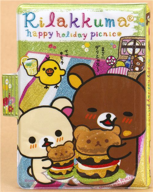 Rilakkuma bear glitter ring binder sticker album picnic modeS4u