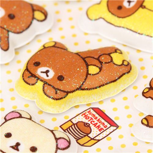 Rilakkuma bear sleeping bag sponge glitter stickers SanX modeS4u