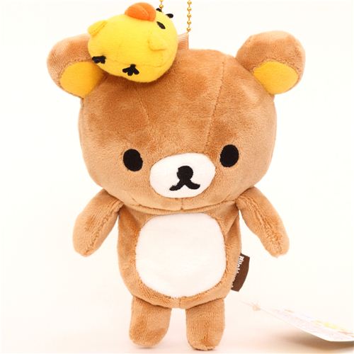 Rilakkuma brown bear plush pouch with bag modeS4u