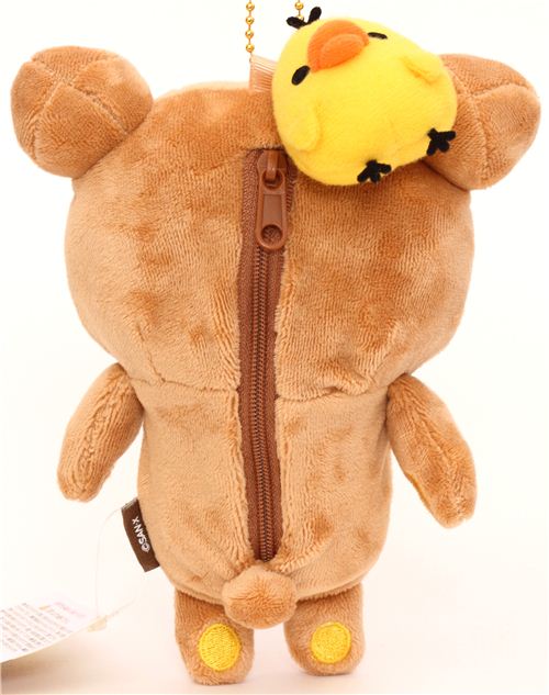Rilakkuma brown bear plush pouch with bag modeS4u
