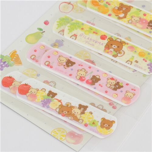Rilakkuma fruits glitter bandages by San-X 3