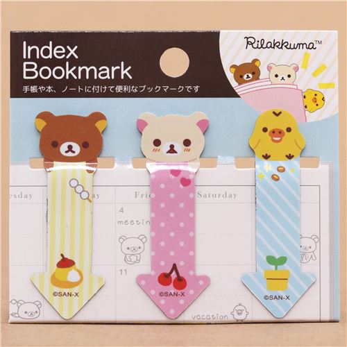 Rilakkuma index magnetic bookmark set - modeS4u