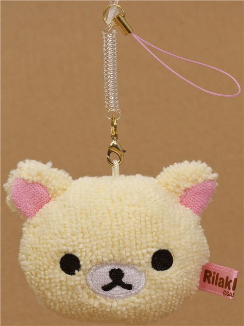 Rilakkuma white bear head plush charm Korilakkuma SanX Phone Charms