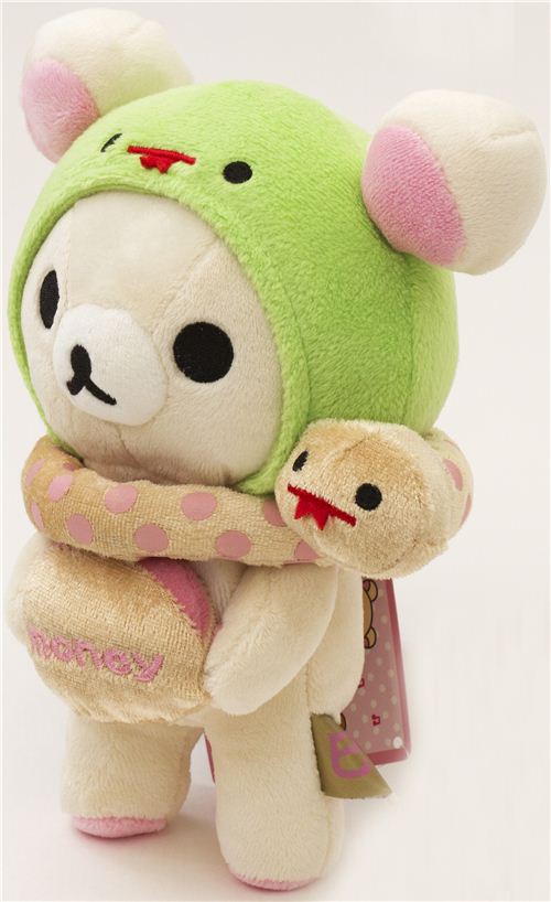 Rilakkuma white plush bear with snake and wallet modeS4u
