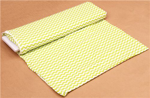 Riley Blake knit fabric with lime green Chevron pattern - modeS4u