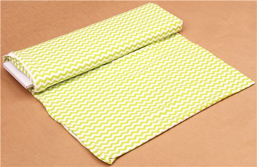 Riley Blake knit fabric with lime green Chevron pattern 3