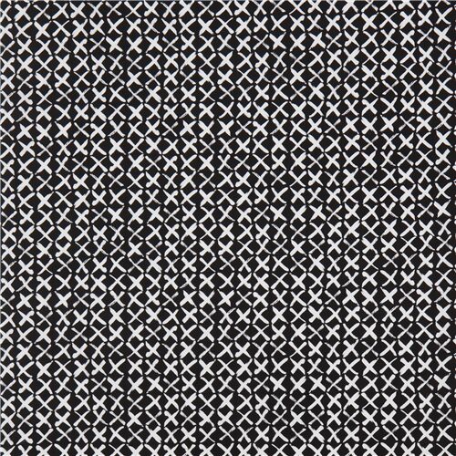 Robert Kaufman black fabric with white crosses modeS4u