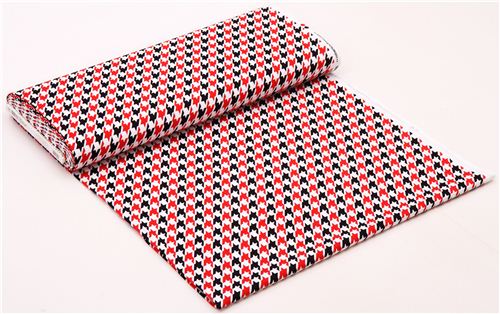 Robert Kaufman black-red houndstooth fabric Remix 3
