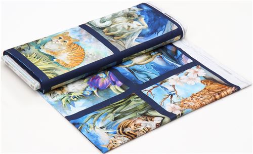 Remnant (61 x 112 cm) - Robert Kaufman cat panel fabric 4