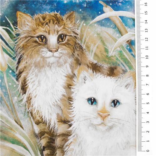 Remnant (61 x 112 cm) - Robert Kaufman cat panel fabric 3