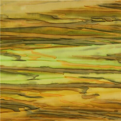 Robert Kaufman chartreuse batik stripe fabric Fabric