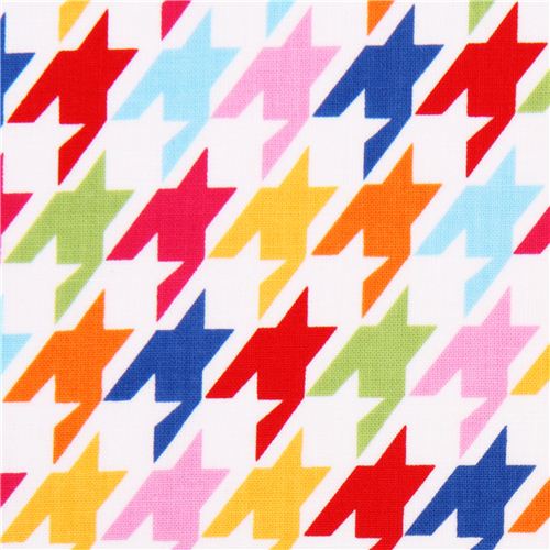 Robert Kaufman colorful houndstooth fabric Remix 1