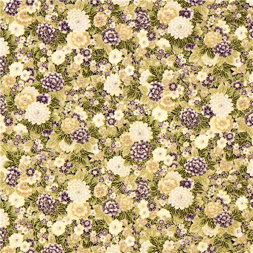 Robert Kaufman fabric with purple flowers from the USA 2