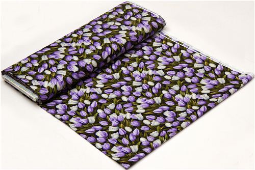 Robert Kaufman flower fabric with tulips from the USA 3