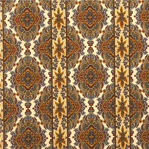 Robert Kaufman golden autumn fabric with ornaments 2