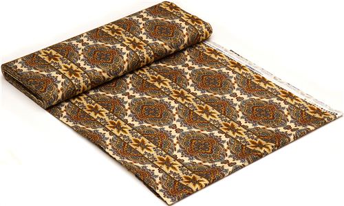 Robert Kaufman golden autumn fabric with ornaments 3