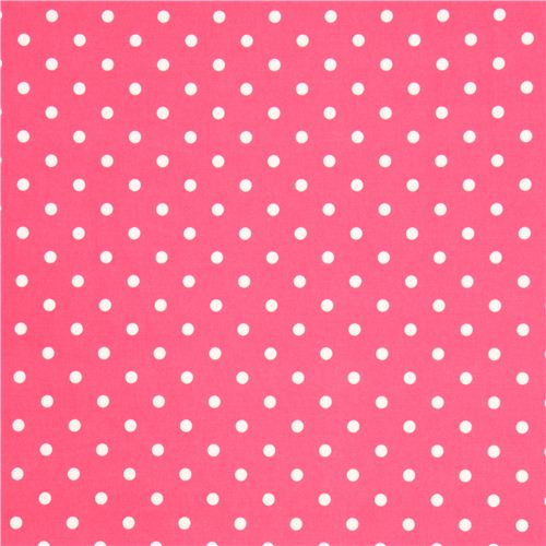 Robert Kaufman hot pink polka dot flannel fabric 2