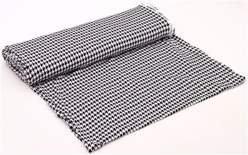 Robert Kaufman houndstooth black-white knit fabric 3